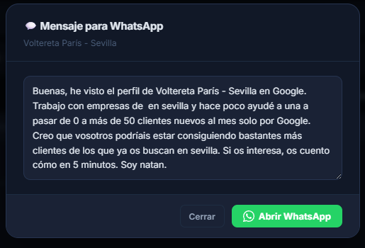 Contactar negocios sin web